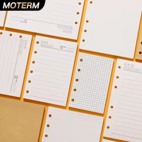 High Quality Ring Binder Notebook A5 Personal A6 A7 A8 Size Insert Refills Loose Leaf Spiral Diary Planner Inner Core 100g Paper 10 best sales a6 refill paper - №4