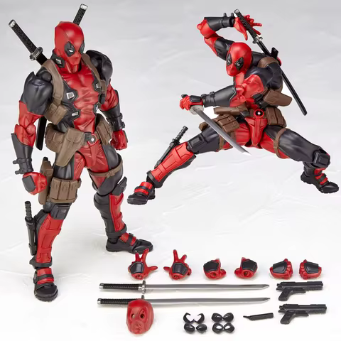 X-men Yamaguchi Deadpool Action Figure Statue Pvc Model Variant Movable Joint Super Hero Dead Pool with Weapons Accessories Toys 6 best sales x men statue - №5