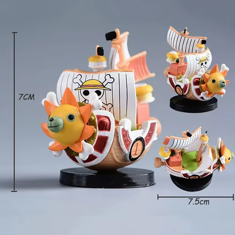 New One Piece Ship Figure Luffy Model Toy Peripheral Super Cute Mini Boat Assembled Model One Piece Ship Kid Birthday Gift 10 best sales one piece barco - №5