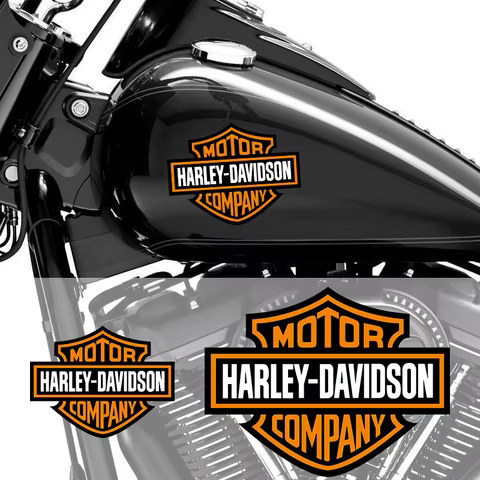 2pcs Motorcycle LOGO Tank Decal Motor Oil Cover Motorcycle Decal for Harley Helmet Stickers 6 best sales harley sticker - №5
