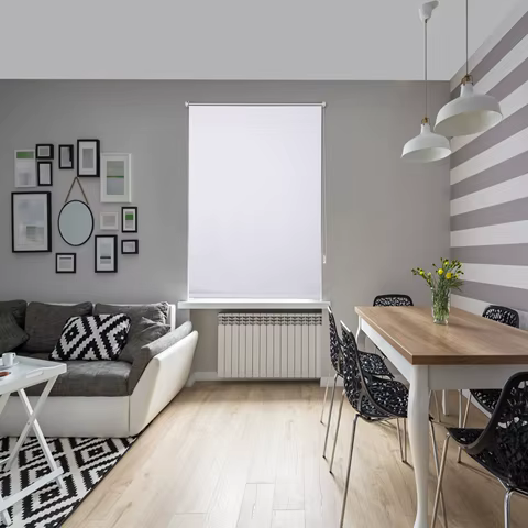 Blackout Roller Blind Thermo Roller Blind No Drilling Required Side Pull Opaque Privacy Sun Protection for Windows and Doors 8 best sales roller blinds for windows - №5