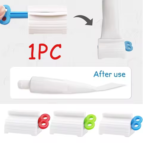 Toothpaste Squeezer Tooth Paste Holder Oral Care Bathroom Tools Tube Cosmetics Press Facial Cleanser Rolling Squeezing Dispenser 8 best sales bathroom acessories - №8