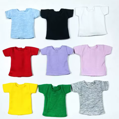 NEW Blyth Clothes T-Shirt Vest Cute Base Shirt Barbies clothes for Blyth, Momoko, Obistu, Licca , FR 1/6 Dolls Accessories 6 best sales slutty barbie clothes - №3