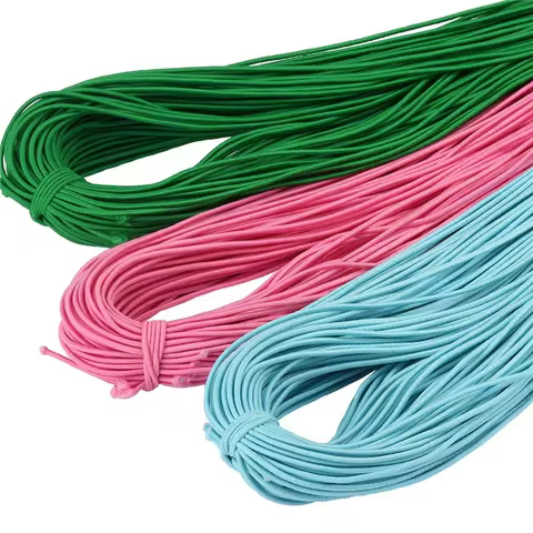 2mm Colorful High-Quality Round Elastic Band Round Elastic Rope Rubber Band Elastic Line DIY Sewing Accessories 5meters 10 best sales rubber for clothes - №10