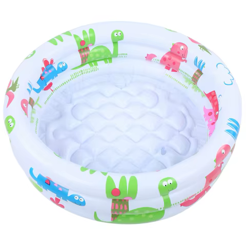 Round Inflatable Baby Toddlers Swimming Pool Portable Inflatable Children Little Pump Cartoon Dinosaur Pool Indoor Outdoor for 8 best sales small pool - №7