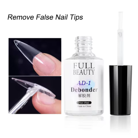 15ml Nail Glue Remover False Nail Tips Debonder Removing Gel Rhinestone Fake Press On Nails Fast Dissolve Liquid Manicure Tools 12 best sales debonder - №1