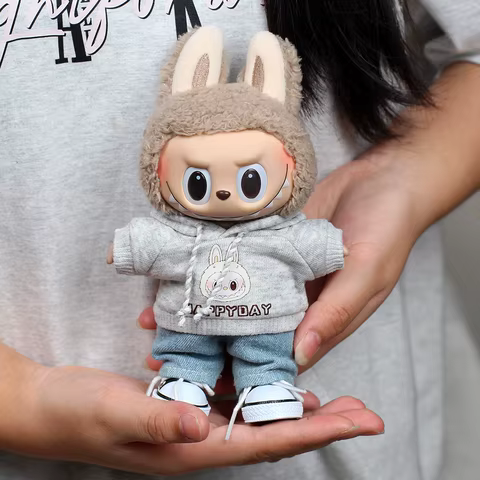 LABUBU Universal Clothes, Doll Cute Hoodie Diy Accessories, Popmart Bubble Mart Doll Accessories 12 best sales doll hoodie - №2