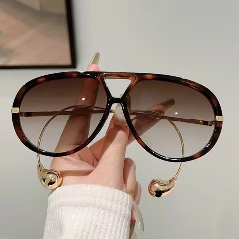 8 best sales oversized aviator sunglasses - №5