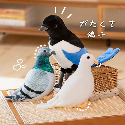 Simulation Pigeon Plush Toy Cartoon Birds Peace Dove Doll Doll Children Doll Gift Wholesale 10 best sales pigeon plush toy - №6