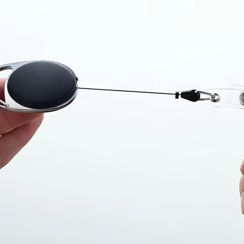 5PCS Retractable Reel ID Lanyard Name Tag Card Badge Support Key Chain Anti-Lost Clip Nurse Office Supplies 8 best sales id badge reels - №8