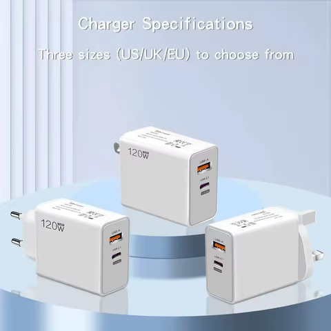 120W 6A Fast Charger USB C PD Quick Charging USB Charger Type C PD Cable Mobile Phone Adapter For iPhone Samsung Xiaomi Huawei 10 best sales moto g power 2022 - №5