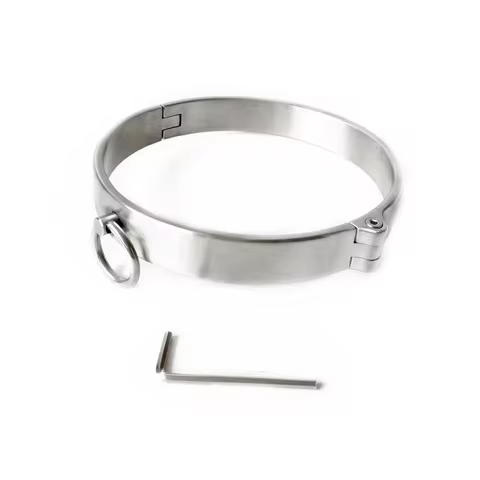 Stainless Steel Handcuff Slave Restraints Set Bondage Collar Ankle Cuffs BDSM Bondage Restraint Sex Toys for Women Man Couples 8 best sales heavy steel bdsm collar - №6