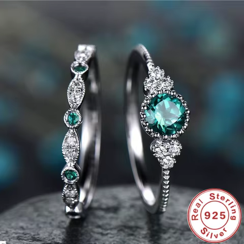 10 best sales genuine emerald ring - №3