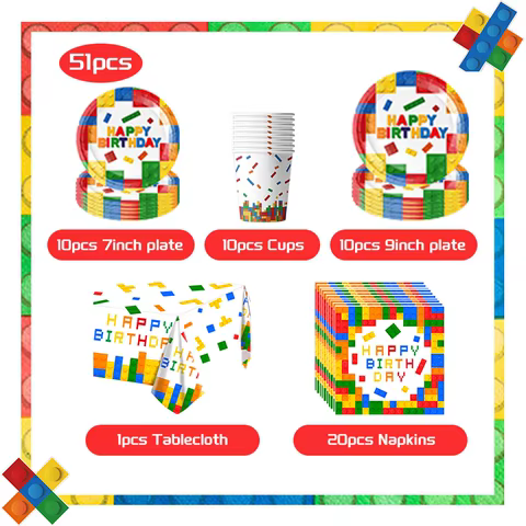 12 best sales lego birthday decorations - №7