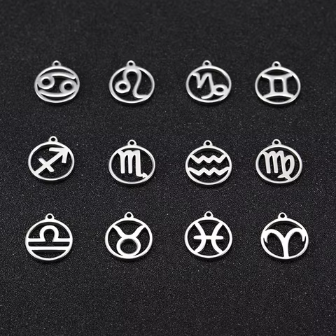 8 best sales stainless steel zodiac charms - №2