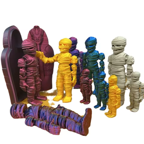 3D Printed Egyptian Pharaoh and Mummy Decoration - Lifelike Collectible Statue with Moving Features, Perfect Gift for Home and O 10 best sales mummy figure - №7