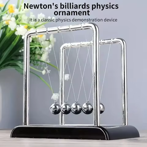 Newton's Cradle Balance Steel Ball Teaching Supplies Physics Science Pendulum Desktop Toys Stress Relief Gifts Home Decoration 8 best sales iron hide - №3