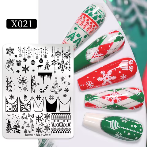 8 best sales flower nail stamp - №3