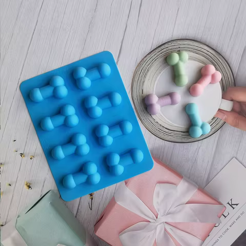 Cake Mold Dick Ice Cube Tray Silicone Mold Soap Candle Moulds Sugar Craft Tools Chocolate Mould Mini Ice Cream Forms 10 best sales chocolate penis mould - №3