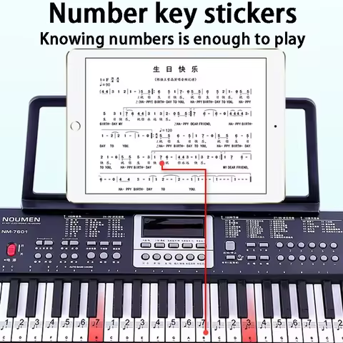 61 Keys Electronic Piano Professional Adult Children Beginner Keyboard Instrument Portable Electronic Organ Musical Synthesizer 10 best sales mini piano keyboard - №8