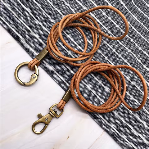 10 best sales leather lanyard - №9
