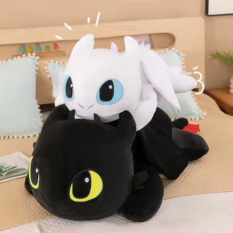 Large Toothless Dragon Plush Body Pillow Cute Cartoon Dragon Soft Decorative Stuffed Body Pillow Anime Sleeping Back Cushion 10 best sales furry body pillow - №8