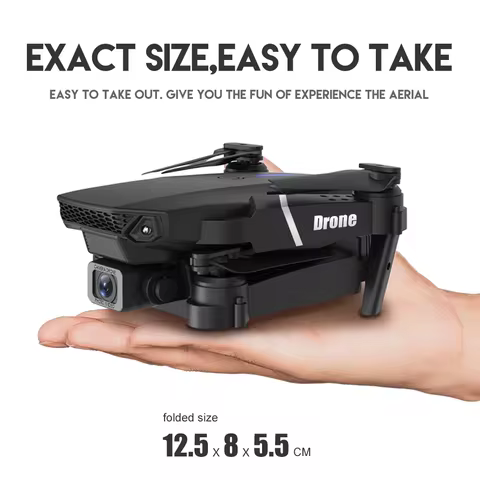 2023 E88 Pro WIFI FPV Drone Wide Angle HD 4K Camera Quadcopter Height Hold RC Foldable Dron Toys Gift 8 best sales drone dji phantom 3 - №1