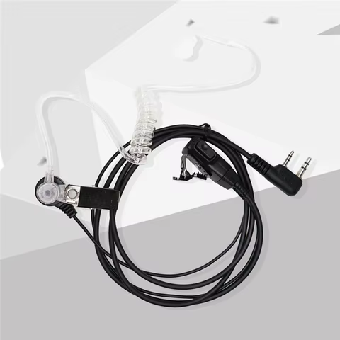 Air Acoustic Tube 2 Pin PPT Earpiece for Walkie Talkie Headset Radio Throat Mic Microphone Baofeng UV-5R UV82 BF888S Accessories 10 best sales baofeng bluetooth headset - №1