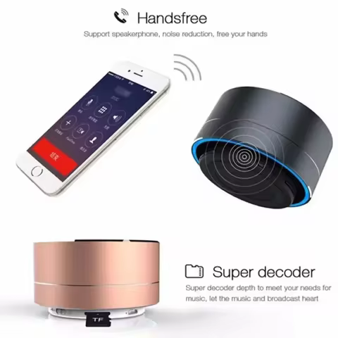Portable Wireless Bass Speaker Audio, Mini Car Small Speaker Auxiliary FM TF USB Plug-in Card Outdoor Portable Small Speaker 10 best sales fm radio speaker - №10