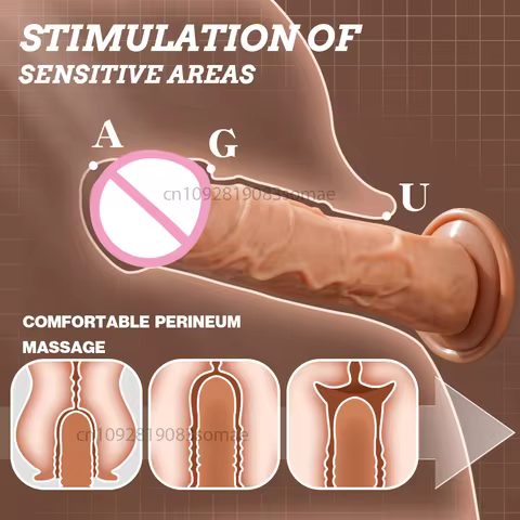 Realistic G-Spot Dildo with Suction Cup Silicone Dick Penis Anal Plug Dildo Adults Sex Toys for Women 18+ Strapon Masturbator 8 best sales thrusting penis - №3