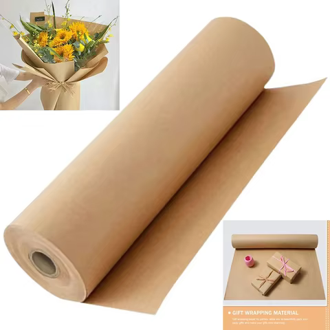30Cm X 1/2/3M Kraft Gift Wrapping Moving Packing Brown Paper Roll For Painting 6 best sales texture painting - №2