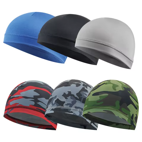 Unisex Quick Dry Helmet Cycling Cap, Anti-UV, Anti-Sweat, Sports Hat, Motorcycle, Bike Riding, Bicycle, Unisex Inner Cap 10 best sales yoga hat - №5
