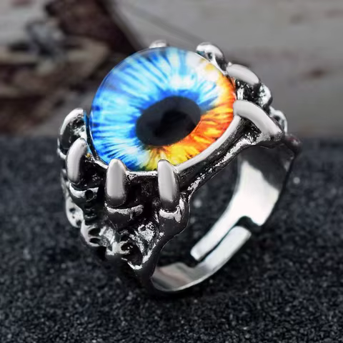 10 best sales blue eye ring - №7