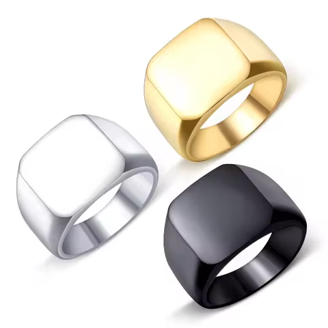 Beier new store 316L Stainless Steel Biker Ring for men High Polished Signet Solid fashion Jewelry LLBR8-177R 8 best sales stainless steel biker rings - №5