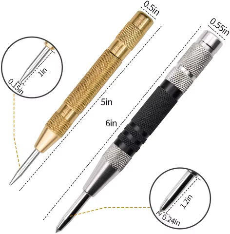 Automatic Center Punch Automatic Metal Punch Tool Woodworking Tools Loaded Marker Wood Chisel Joinery Carpenter Tool 10 best sales customized hole punch - №5