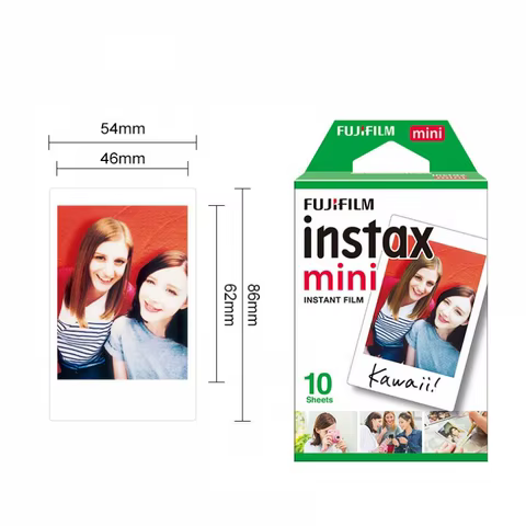 Fujifilm Instax Mini Film White Edge 10 20 40 60 80 100 Sheets For FUJI Instant Photo Camera Mini 12/11 Mini 9 8 7s 70 EVO Link 6 best sales fake instax mini - №3