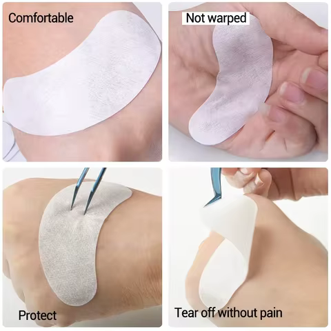 MJ 50Pairs Eyelash Pad Gel Patch Grafting Eyelashes Under Eye Patches For Eyelash Extension Paper Sticker Application Make Up 6 best sales eyelash accessories - №4