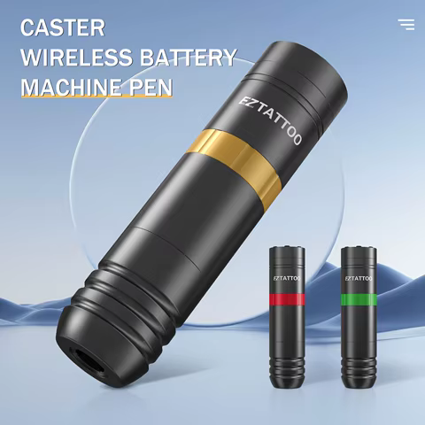 EZ Caster Wireless Cartridge Tattoo Machine pen Rotaty Battery Pen with Portable Power Pack 1500mAh LED Digital Display 8 best sales tatto machine - №6