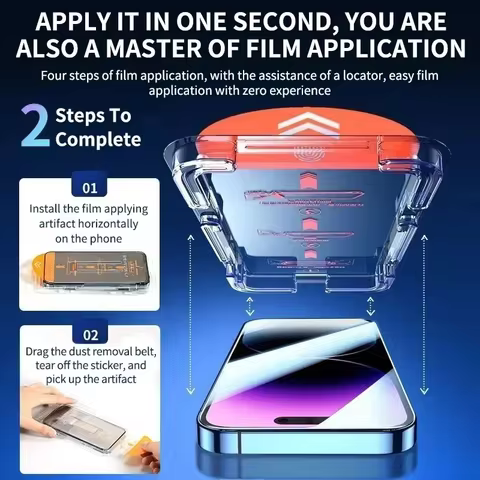 1-3Pcs Oleophobic Coating Dust Free Easy Installation Screen Protector for IPhone 13 11 16 12 14 15 Pro Max Mini XS XR Glass 10 best sales asus zenfone 8 - №1