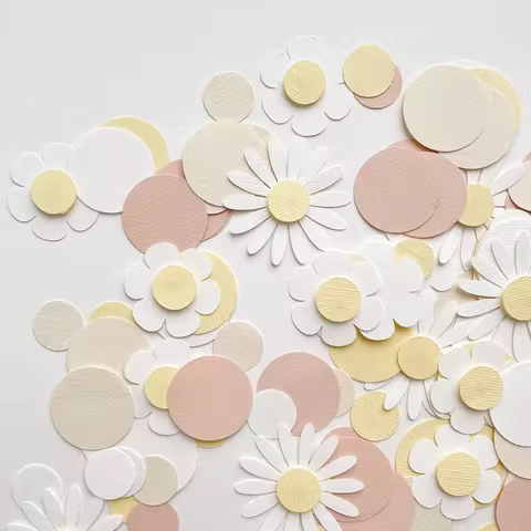1Bag Sweet Round Daisy Flower Paper Confetti Wedding Flower Table Scatter Baby Shower Birthday Party Gift Box Decorations Supply 12 best sales confetti wedding - №5