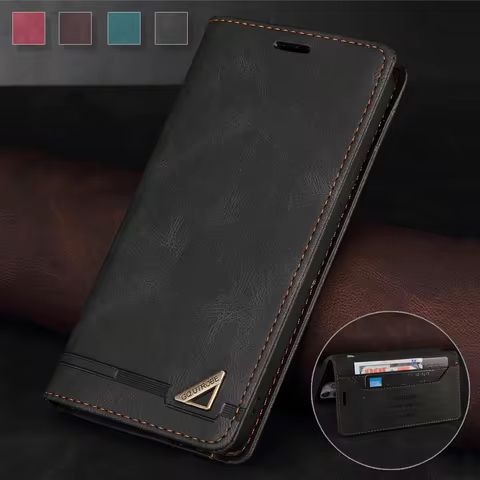 Flip Leather Case for Samsung Galaxy S25 S24 Ultra S23 FE S22 S21 Plus A15 A35 A55 A16 A56 A36 A14 A34 A54 A13 A33 A53 Wallet 12 best sales samsung a15 flip case - №6