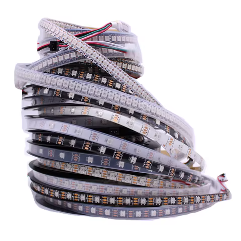 1m/5m WS2812B 30/60/144 Pixels/leds/M Smart Led Pixel strip,Black/White PCB, WS2812B/M ,IP30/IP65/IP67 DC5V 10 best sales t30 dreame - №7