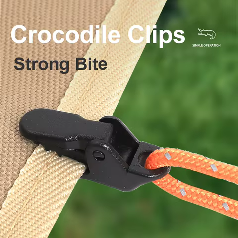 10/20/50pcs Sturdy Tent Clips for Outdoor Tarpaulin Clips Anti-wind Fixed Camping Tent Hook Crocodile Clamp Clip for Camping 8 best sales ali toys - №8