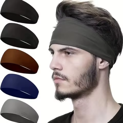 2pcs Sports Sweat - proof Headband, Quick - drying, Breathable and Sweat - absorbing, Essential for Running and Fitness Yoga. 10 best sales yoga hat - №2