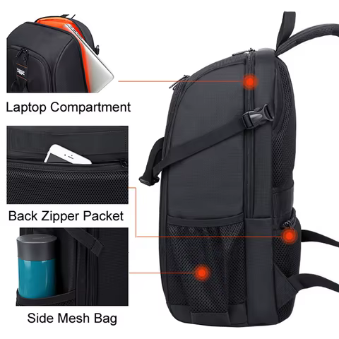 Big Capacity Photography Camera Waterproof Shoulders Backpack Video Tripod DSLR Bag w/ Rain Cover for Canon Nikon Sony Pentax 8 best sales moza r5 - №3