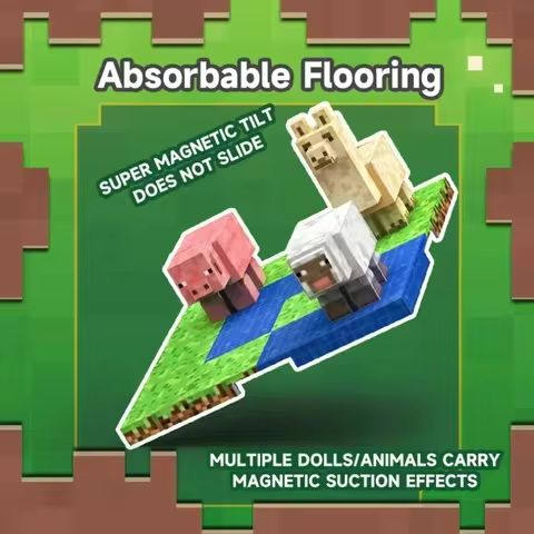 Magnetic Base Plate Variety Baseplates Match Mine World DIY Magnetic Building Blocks Toys for Boys and Girls Children Toy Gift 12 best sales toy for boy - №5