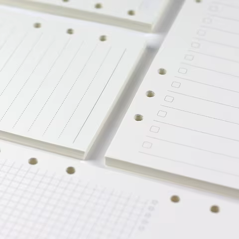 A5 A6A7 45 Sheets Loose Leaf Notebook Refill Spiral Binder Inner Page Weekly Monthly To Do Line Dot Grid Inside Paper Stationery 10 best sales a6 refill paper - №1