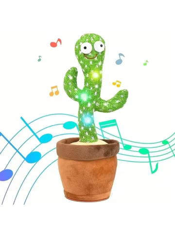 1pc-Dancing Talking Cactus Toys For Baby Boys And Girls, Singing Mimicking Recording Repeating What You Say Sunny Cactus Up Plus 8 best sales cactus dancing toy - №7