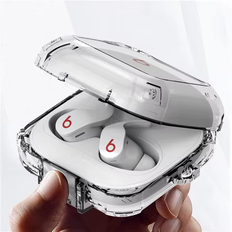 Transparent Case For Beats Fit Pro earphone cover clear lock switch headphone protector with keychain for Beats Fit Pro Cover 8 best sales beats fit pro case cover - №8