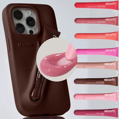 New Lip Balm Phone Case Lip Gloss Long-lasting Moisturizing Liquid Lipstick Toast Espresso Raspberry jelly Transparent Lip Glaze 12 best sales ball lip balm - №5